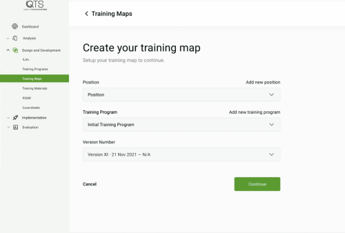QTD 2.0 Training Map Create 2